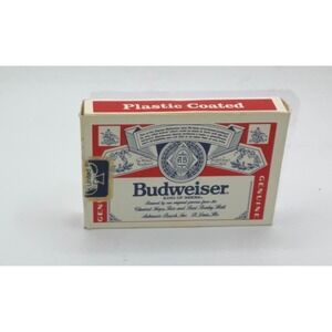 Budweiser Playing Cards Genuine Plastic Coated The US Playing Card Company